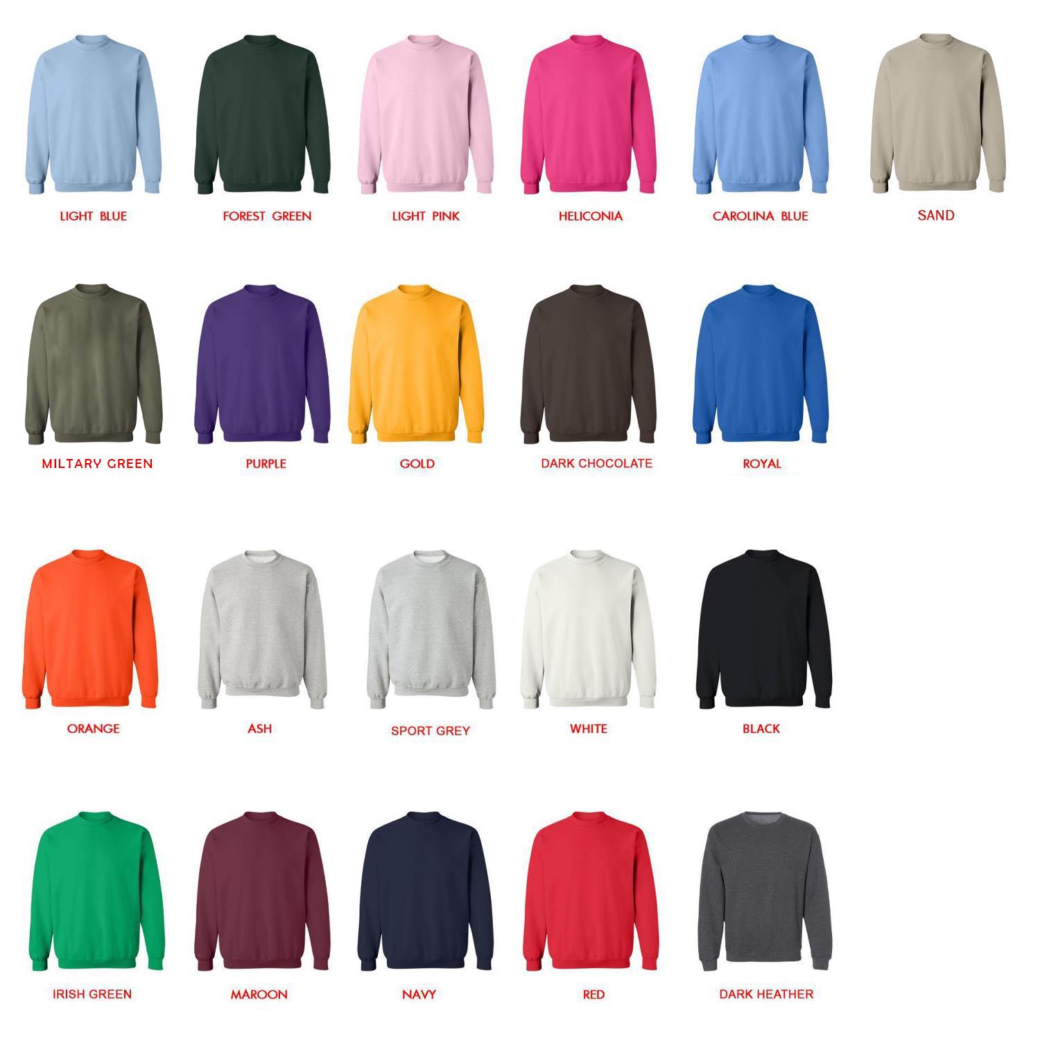 sweatshirt color chart - Fourth Wing Shop