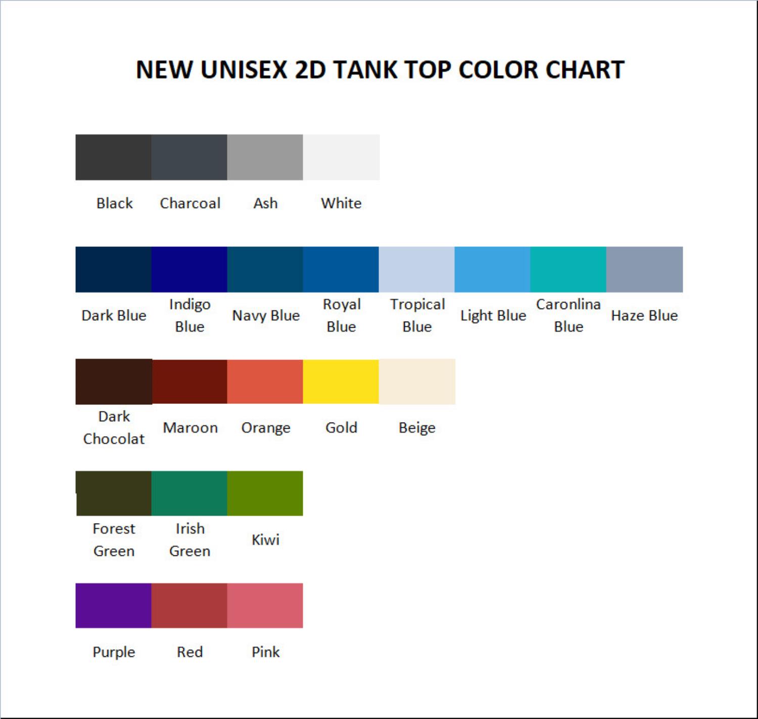 tank top color chart - Fourth Wing Shop