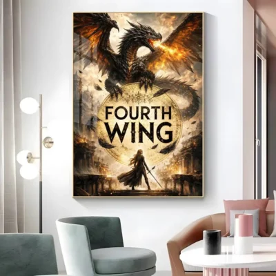 Fourth Wing Dragon Legendary Artwork Wall Art