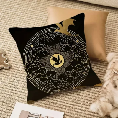 Fourth Wing Dragon High-Quality Mystic Throw Pillow