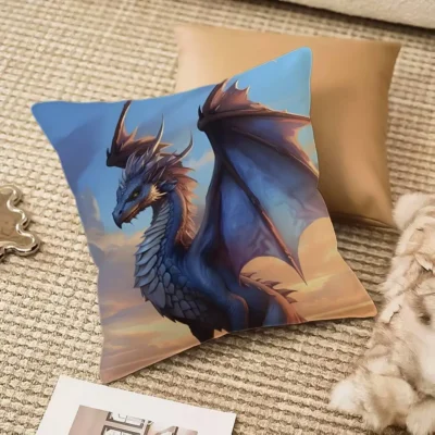 Fourth Wing Dragon Soft Cozy Throw Pillow