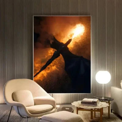 Fourth Wing Dark Fantasy Wall Art