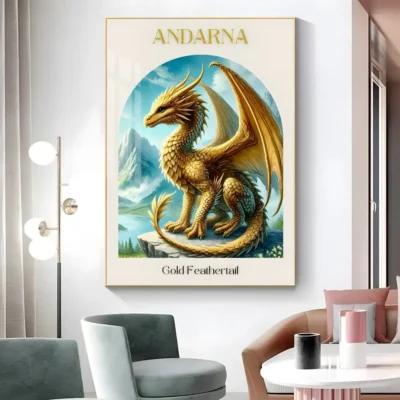 Fourth Wing Dragon Majestic Creature Wall Art