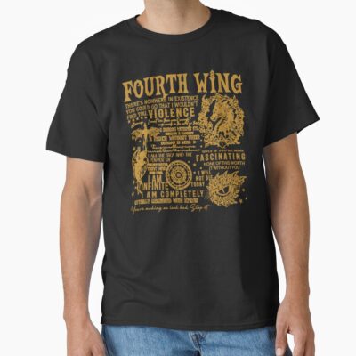 Fourth Wing Fantasy Book T-shirt