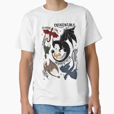 Dragontails Fourth Wing Rebecca Yarros Officially Licensed T-shirt