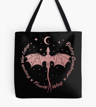 Rose Gold Ombre Riders Quadrant Flying Dragon Tote Bag