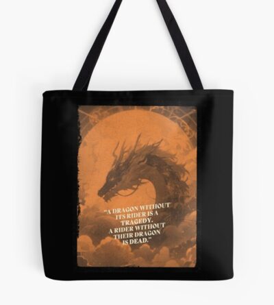 Fourth Wing Dragon Quote Design Tote Bag