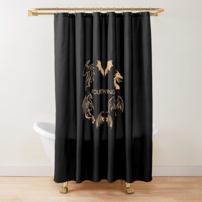 Fourth Wing Rebecca Yarros Fantasy Bookish Shower Curtain