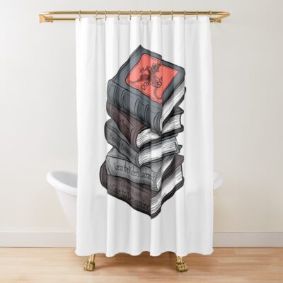 Fourth Wing Inspired Violet S Library Shower Curtain