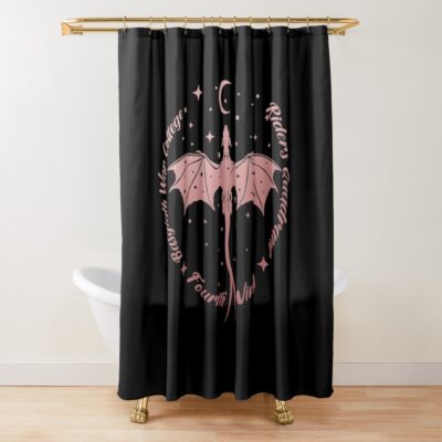 Rose Gold Ombre Riders Quadrant Flying Dragon Shower Curtain