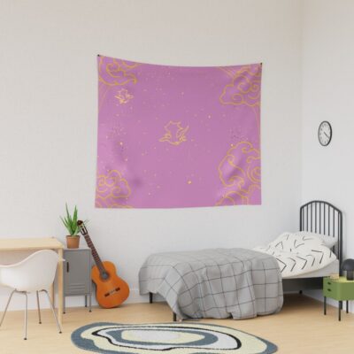 Pink Fourth Wing Illustrated Tapestry
