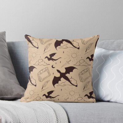 Fourth Wing Tairn Celestial Dragon Throw Pillow