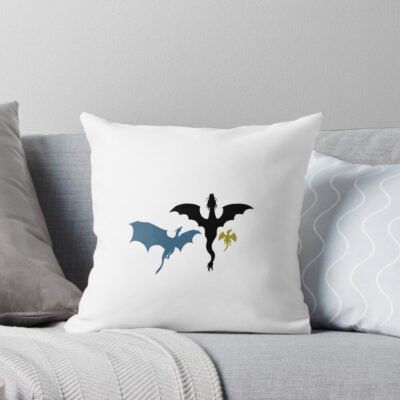 Tairn Sgaeyl Andarna Fourth Wing Dragons Sticker Throw Pillow