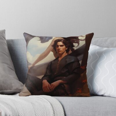 Sgaeyl Violet And Xaden Fourth Wing Fan Art Sgaeyl Throw Pillow