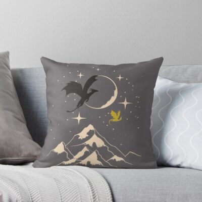 Flying Dragons Tairn And Andarna Throw Pillow