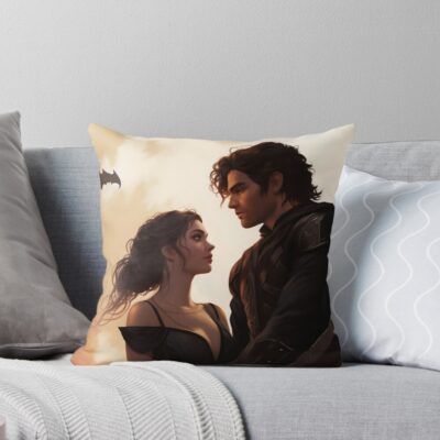 Violet And Xaden Fanart Throw Pillow