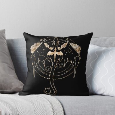 Celestial Tairn And Andarna Fourth Wing Throw Pillow