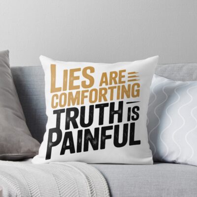 Fourth Wing Quote Lies Are Comforting Truth Is Painful Throw Pillow