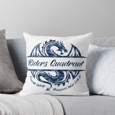 Navy Dragon Scale Rider's Quadrant Basgiath War College Throw Pillow